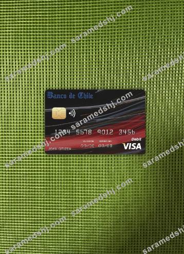 Chile Banco de Chile bank visa card photolook front